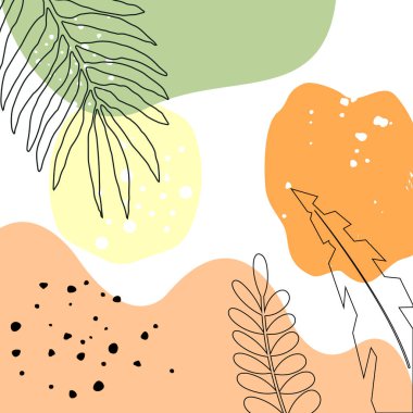 Palmiye dallı bir arkaplan çizimi