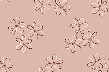 Çiçeklerle kusursuz desen. vektör illüstrasyonu