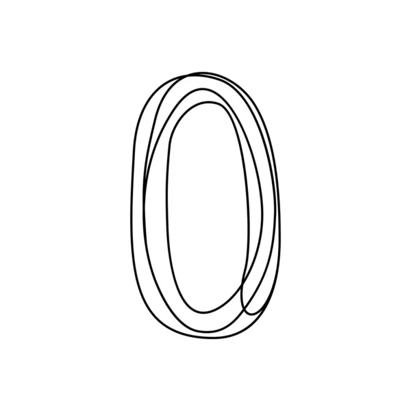 Ciągła Cienka Linia Litera Wektor Ilustracji Symbol Alfabetu Jednej Linii — Wektor stockowy