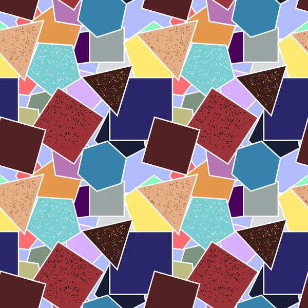 Fundo Geométrico Sem Costura Mosaico Abstrato Brilhante Textura Infinita Telhas — Vetor de Stock