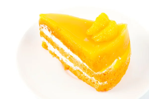 Закрыть оранжевый торт — стоковое фото