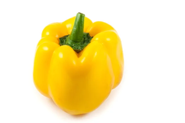 Close up front side yellow bell pepper — Stock Photo, Image