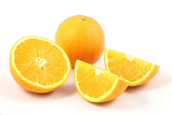 Framsidan skiva apelsin Royaltyfria Stockbilder