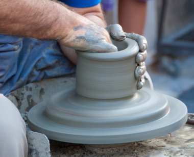 Potter's tekerlek dönüm