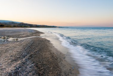 gün batımında bulanık geri yıkama