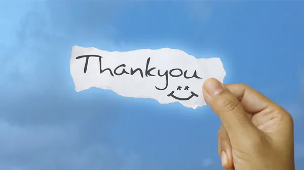 Thank you message note — Stock Photo, Image