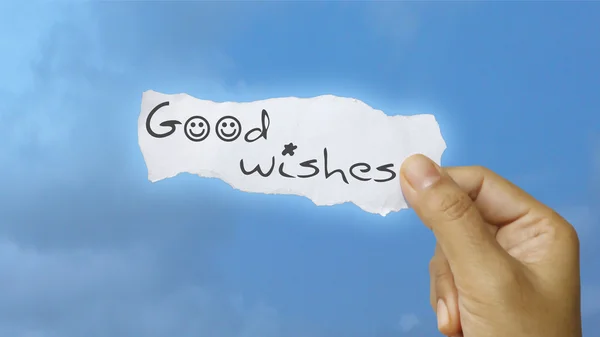 Good wishes note — Stock Photo, Image