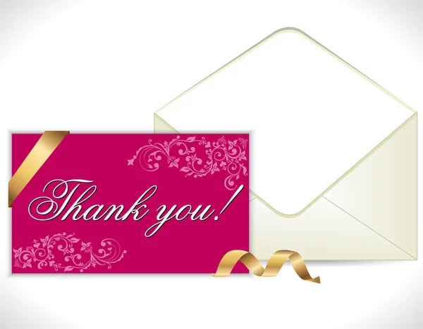 Thank you note, lettering - vector eps — Stock Vector