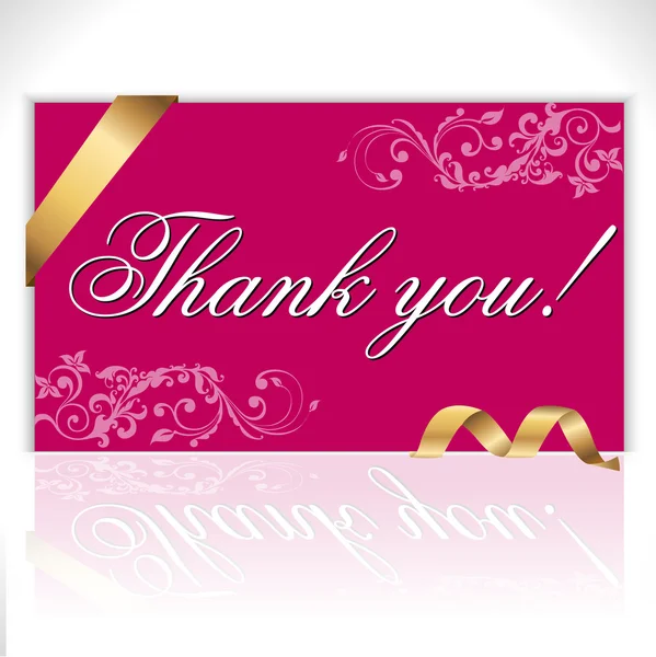 Thank you note, lettering - vector eps — Stock Vector