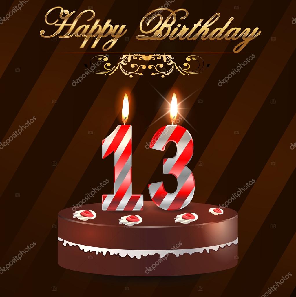 Decoración para tarta de 13 cumpleaños LissieLou diseño de texto Happy 13th Birthday en tarjeta con purpurina 