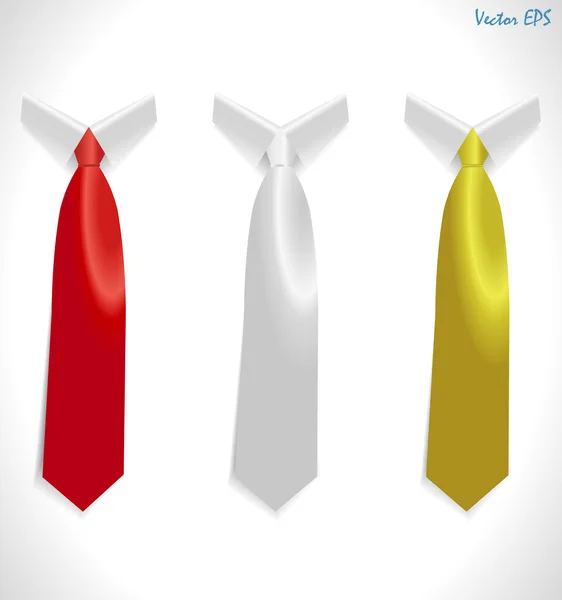 Gravata colorida, listrado laços de seda modelo de colarinho, Cores fáceis editáveis - vetor eps10 — Vetor de Stock