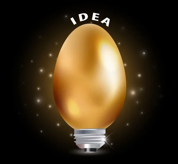 Яйцо с лампочкой Идея, Идея концепции - вектор eps10 — стоковый вектор