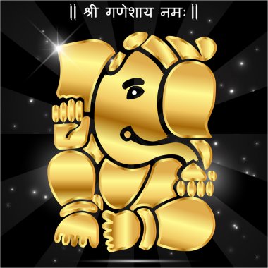 Indian god ganesha, Ganesh idol- vector eps10 clipart