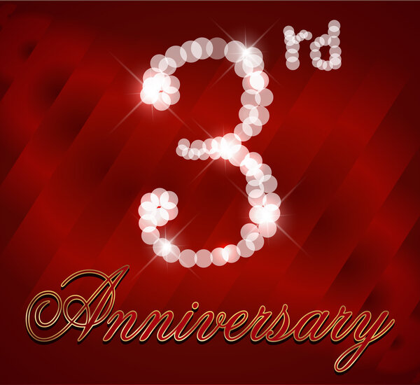 3 года с днем рождения, 3-й день рождения - вектор EPS10
