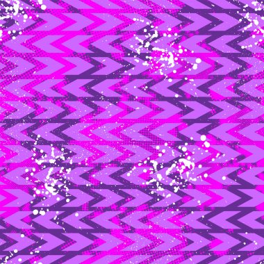 Okları mor ve grunge deseni pembe olan soyut dikişsiz spor deseni.