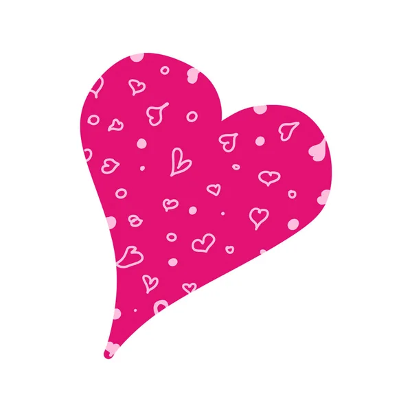 Corazón Corazones Dibujados Día San Valentín Aislado Sobre Fondo Blanco — Foto de Stock
