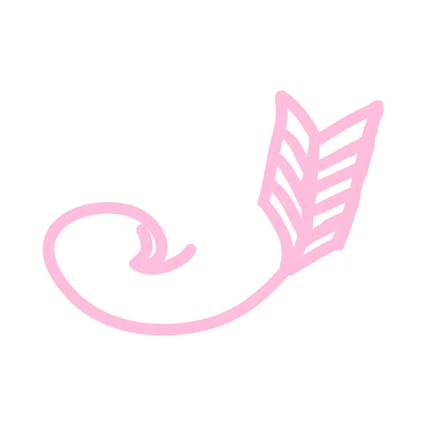 Pink Arrow Valentines Day Arrow Icon Isolated White — Stok fotoğraf