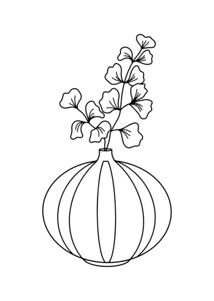 Vektor Blumentopf Symbol Zimmerpflanzen Zimmerpflanzen Topf Gekritzelte Illustration Cliparts Eimer — Stockvektor