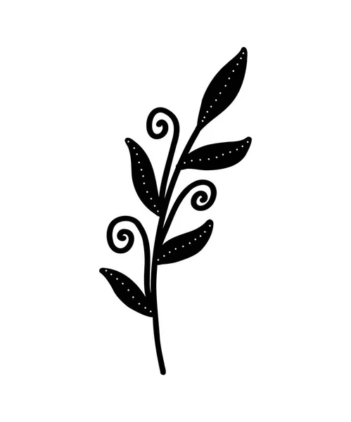 ベクトル ブランチ アイコン 木の枝 ツリーブランチシルエットアイコン クリップアート ドアスタイル 手描き 葉のある植物の花飾り枝 — ストックベクタ
