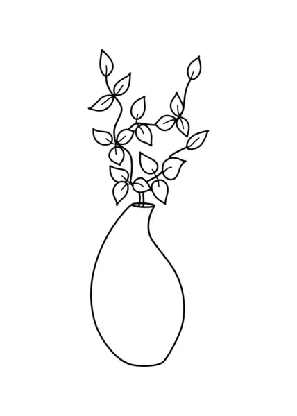 ベクトルフラワーポットのアイコン ホーム屋内植物 ポッツに家の植物 人形のイラスト クリップアート 花瓶にブケット 概要アイコン — ストックベクタ