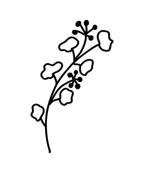 Blomsterikon Trendig Kontur Vektor Illustration Blomma För Webbplatser Och Mobila — Stock vektor