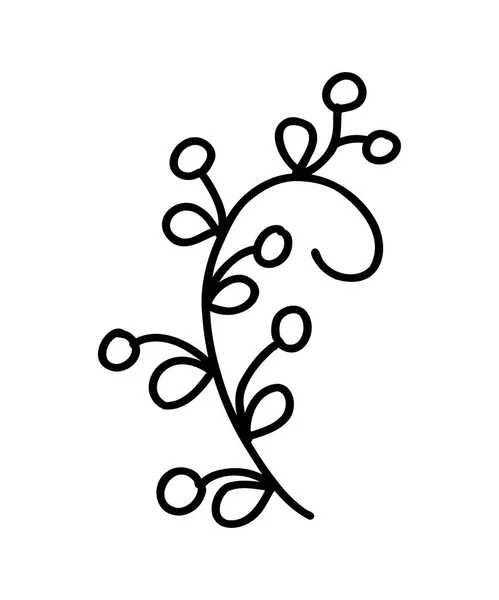 Vektor Zweig Symbol Baumzweig Kontur Ikone Eines Astes Clip Art — Stockvektor