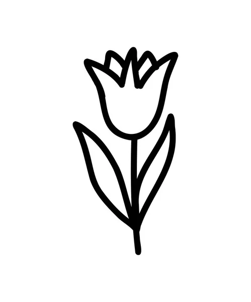 チューリップのアイコン Webサイトやモバイルアプリケーションのための花のトレンディな輪郭ベクトルイラスト 植物のロゴアウトライン図面 細線ドアスタイル — ストックベクタ