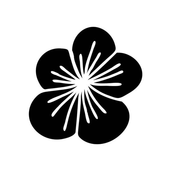 Flower Icon Trendy Silhouette Vector Illustration Flower Web Sites Mobile — ストックベクタ