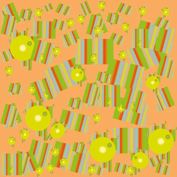 Modèle de formes géométriques couleurs vives dispersées enfance ch — Image vectorielle