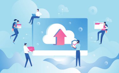 Bulut hesaplama servisi, birlikte çalışan bir grup insan.