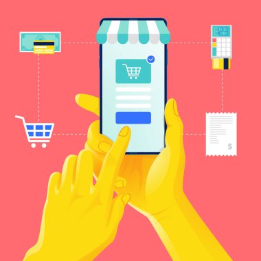 Mobil ödeme uygulamaları için iş konsepti