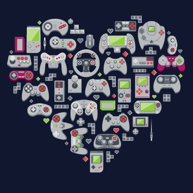 video oyunu Icons set