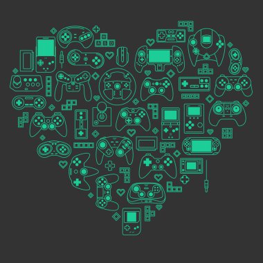 video oyunu Icons set