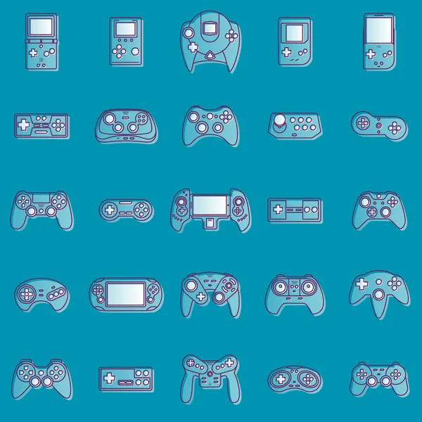 Video game icons set — Stock Vector