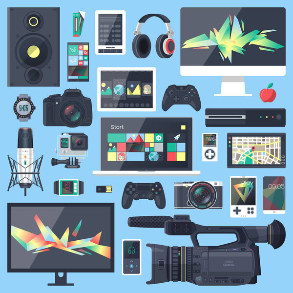 flat design gadgets