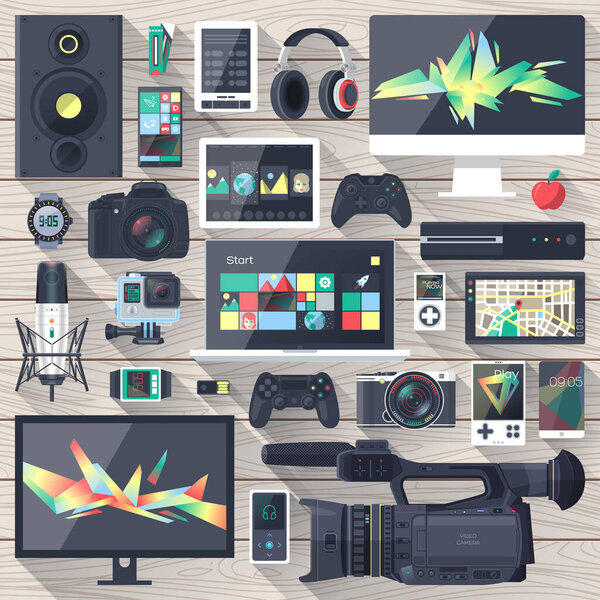 flat design gadgets