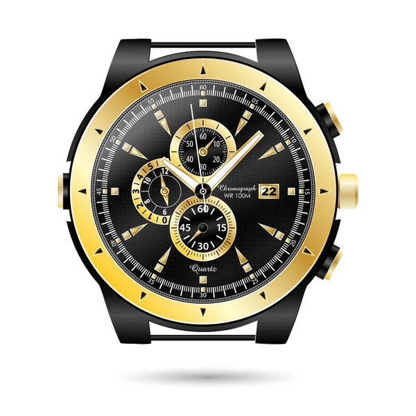 Vector modern realistic luxury, wrist watch — Stock Vector