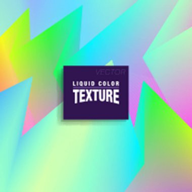 Renkli holografik şekil, sıvı ve sıvı renk