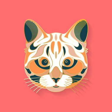 Soyut grafik hayvan logosu