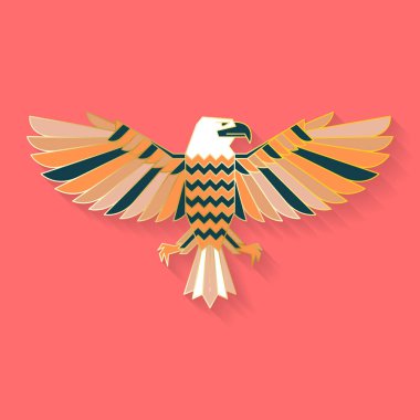 Soyut grafik kuş logosu