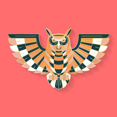 Soyut grafik kuş logosu