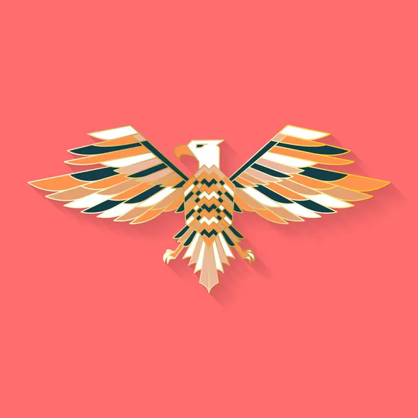 Logotipo gráfico abstrato da ave — Vetor de Stock