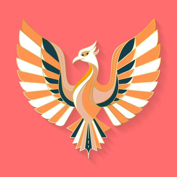 Logotipo gráfico abstrato da ave — Vetor de Stock