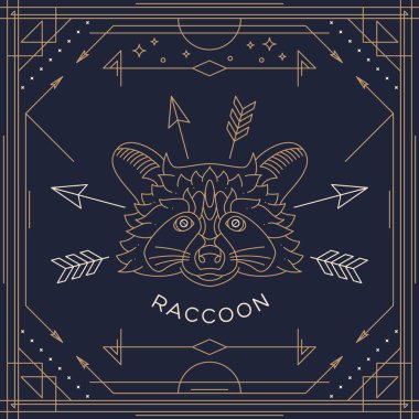 Klasik ince çizgi hayvan etiketi