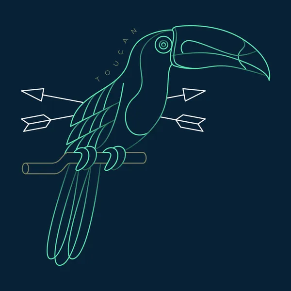 Ilustração abstrata das aves — Vetor de Stock