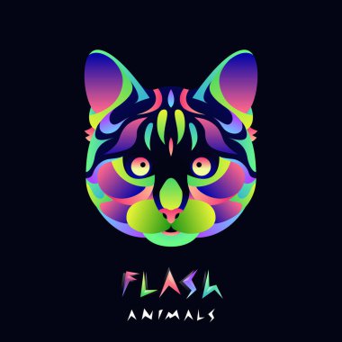 Flash kedi illüstrasyonu