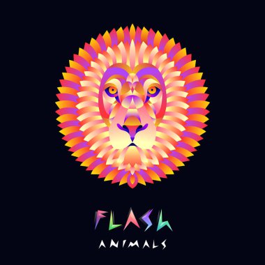 Flash aslan illüstrasyonu