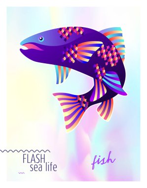 Soyut balık çizimi