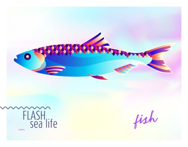 Soyut balık çizimi