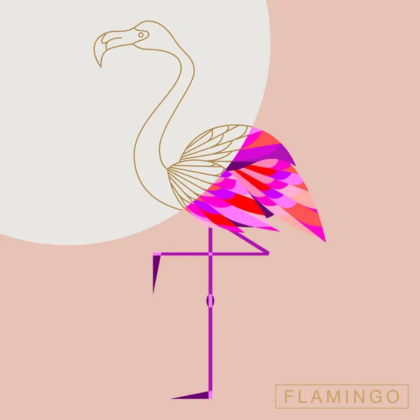 Ilustración abstracta de aves — Vector de stock